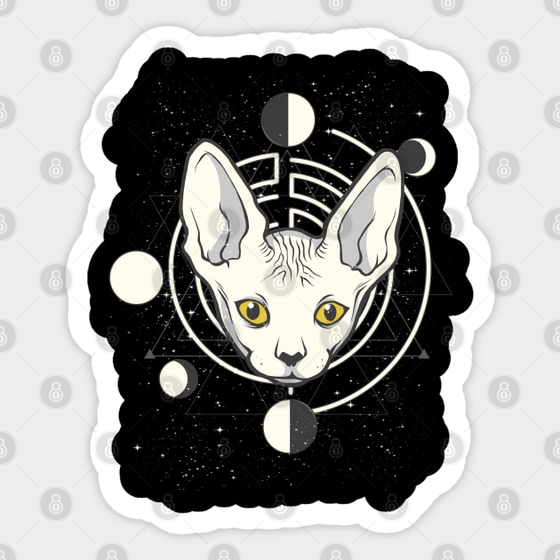 Space Sphinx Cat Sticker by madeinchorley